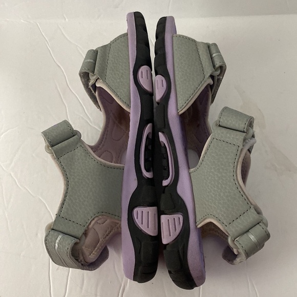 Eddie Bauer Laura River Sandal Hook And Loop Closure Gray and Lavender - Picture 6 of 7